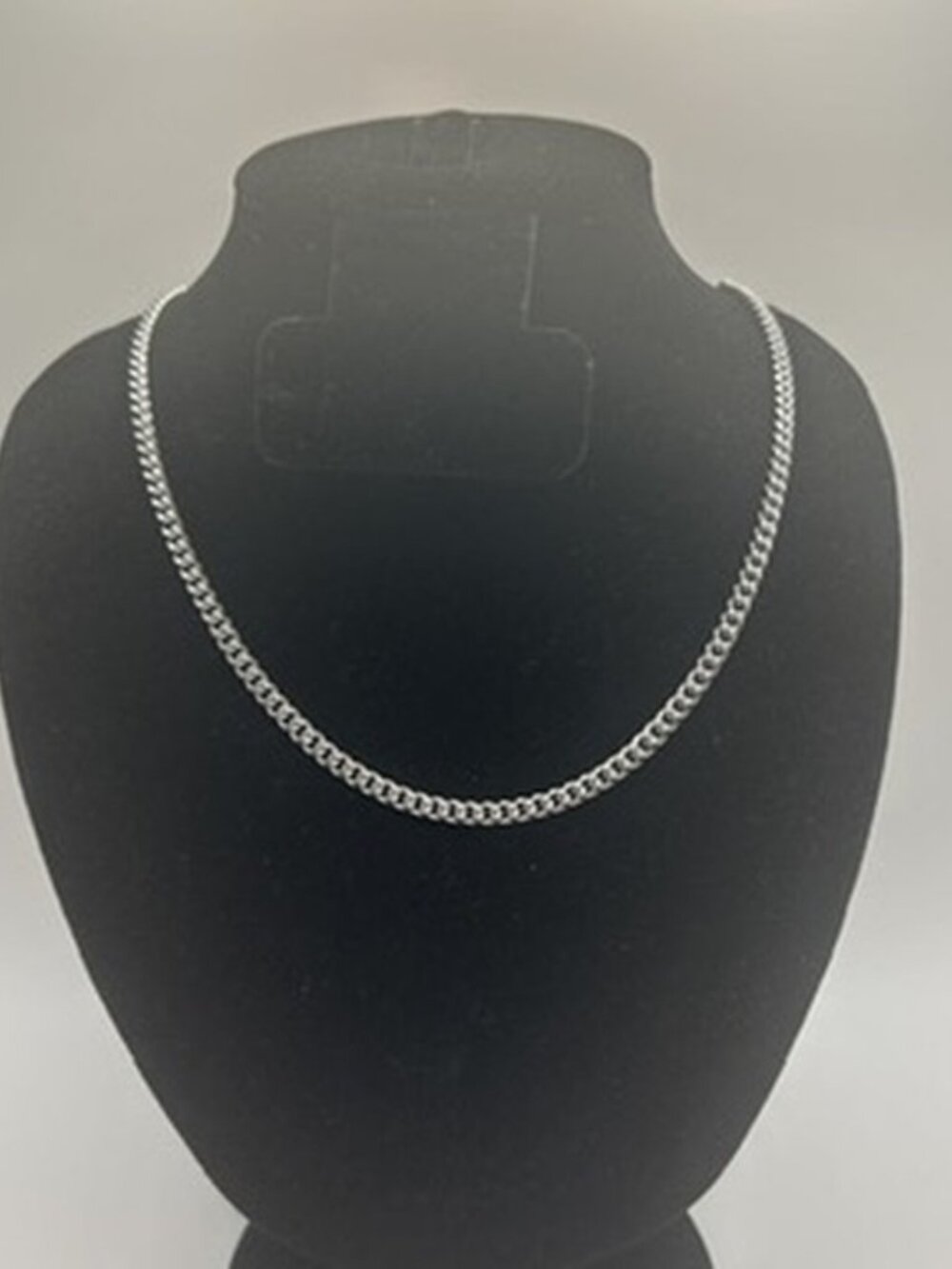 Cuban Chain 4mm 20 Inch Real Silver Stainless Steel Plated Waterproof Womens